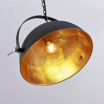 Závesná lampa Muriel čierna/zlato - Image 3
