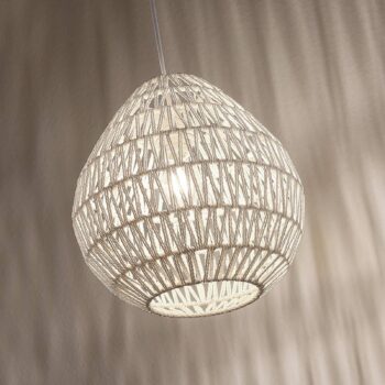 Závesná lampa Danya z bieleho papiera 33 cm - Image 3