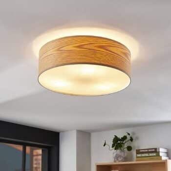Drevená stropná lampa Dominic okrúhleho tvaru - Image 4