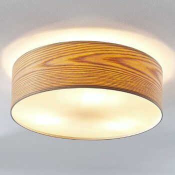 Drevená stropná lampa Dominic okrúhleho tvaru - Image 3