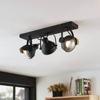 Reflektorová stropná lampa Henega čierna, 3 svetlá - Image 4