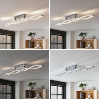 LED stropná lampa Roan, tvar vlny - Image 4