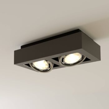 LED stropná lampa Ronka GU10 2 svetlá, tmavosivá