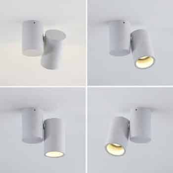 Stropná lampa Gesina, jedno svetlo, biela - Image 4
