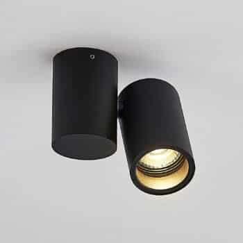 Stropná lampa Gesina, jedno svetlo, čierna - Image 3