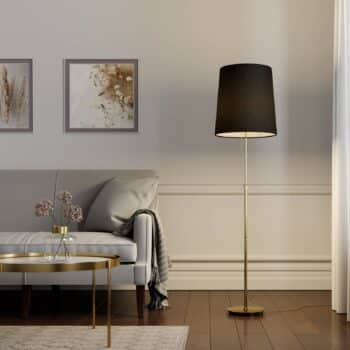Lucande Pordis stojaca lampa, 155 cm mosadz-čierna - Image 4