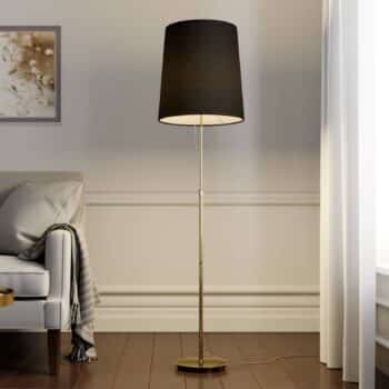 Lucande Pordis stojaca lampa, 155 cm mosadz-čierna - Image 3
