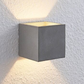 Lindby Nellie betónové nástenné LED svetlo 11,5 cm - Image 3
