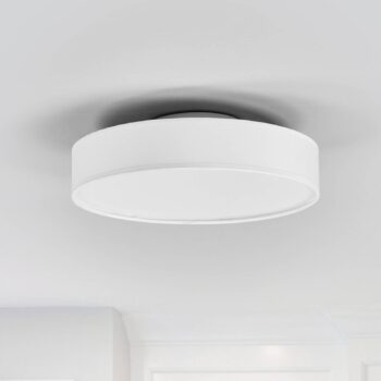 Látkové stropné LED svietidlo Saira 30 cm biele - Image 4