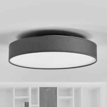 Látkové stropné LED svietidlo Saira 40 cm sivé - Image 4