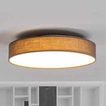 Látkové stropné LED svietidlo Saira 40 cm sivé - Image 3