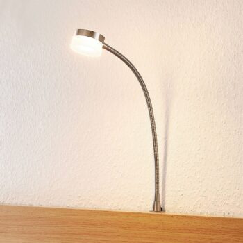 Lindby Gentjana stolná LED lampa nikel satinovaný - Image 2