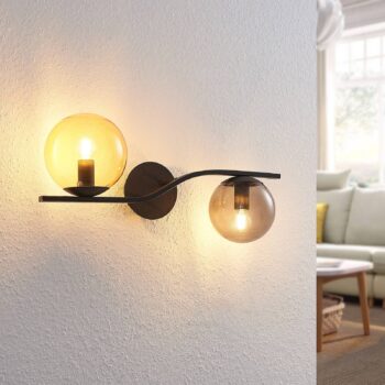 Lindby Avalyn nástenná lampa viacfarebná, čierna - Image 2