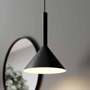 Arcchio Tadej závesná lampa 1p. 30 cm čierno-biela