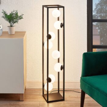 Lindby Utopia stojaca LED lampa sklenené gule
