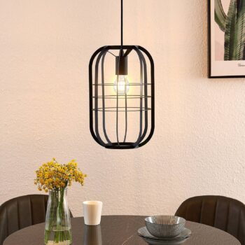 Lindby Keara závesná lampa s klietkovým tienidlom - Image 2