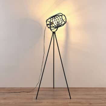 Lindby Keara stojaca lampa, 3 nohy, klietka - Image 2
