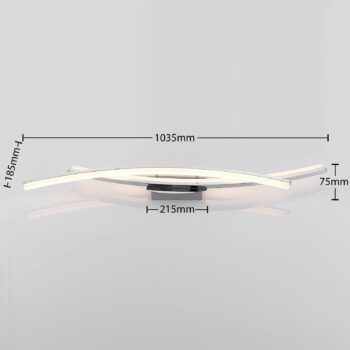 Lindby Elarit stropné LED svietidlo, chrómované - Image 2