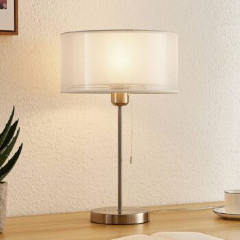 Lindby Taxima stolná lampa biela