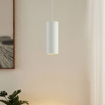Arcchio Marilena závesná lampa, valec, biela