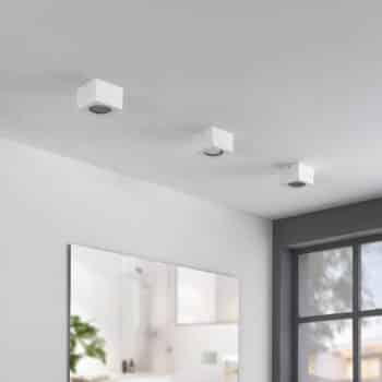 Arcchio Nieva downlight, G9, biela, hranatá
