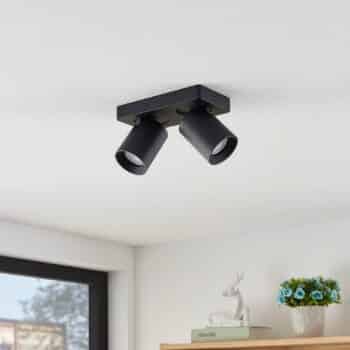 Arcchio Leevya stropná lampa 2-pl. čierna - Image 2