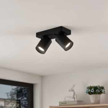 Arcchio Leevya stropná lampa 2-pl. čierna