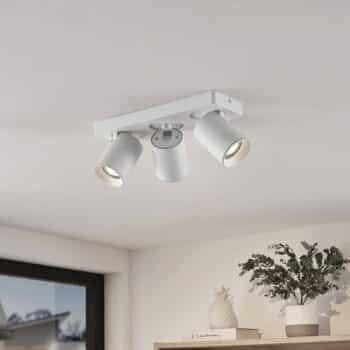 Arcchio Leevya stropná lampa 3-pl. biela