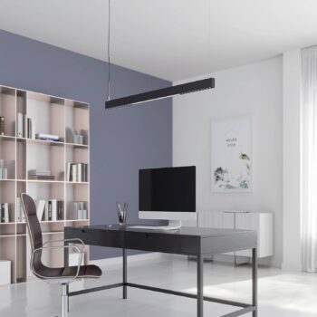 Arcchio Ingura závesná LED do kancelárie, čierne - Image 2