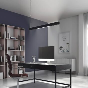 Arcchio Ingura závesná LED do kancelárie, čierne