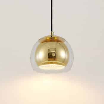 Lindby Daymien závesná lampa, 1-plameňová, mosadz