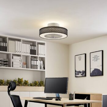 Lindby Taim LED stropný ventilátor, čierna - Image 2