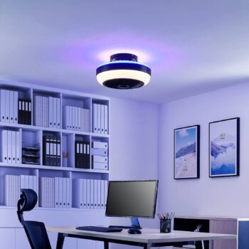 Lindby Pavel LED stropný ventilátor, čierny - Image 2