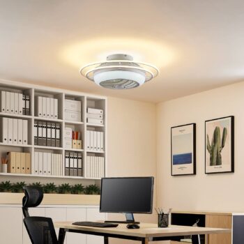 Lindby Ilvie LED stropný ventilátor, biely - Image 2