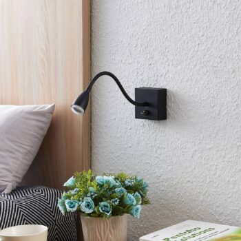 Lindby Jolka LED lampa na čítanie, matná čierna - Image 2