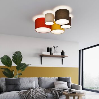 Lindby Laurenz, stropná lampa, 5–pl. 90 cm - Image 2