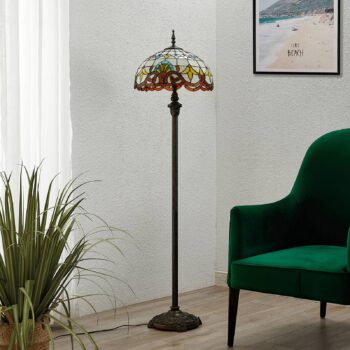 Lindby Audrey stojaca lampa v štýle Tiffanyho - Image 2