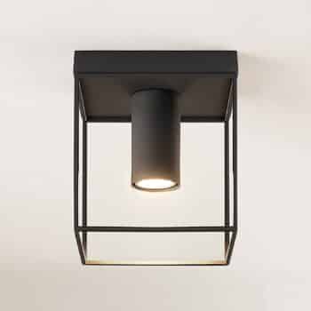Lindby Disabio stropná lampa, kov, tmavo-sivá