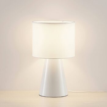 Lindby Erantie stolná lampa celá v bielej - Image 2