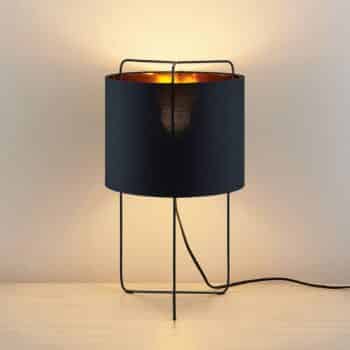 Lindby Kesta stolná lampa, čierno-zlatá, 50 cm - Image 2