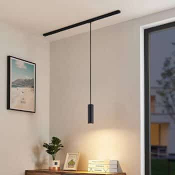 Lindby Cees závesná lampa koľajnica čierna - Image 2