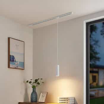 Lindby Cees závesná lampa 1-fázová koľajnica biela - Image 2