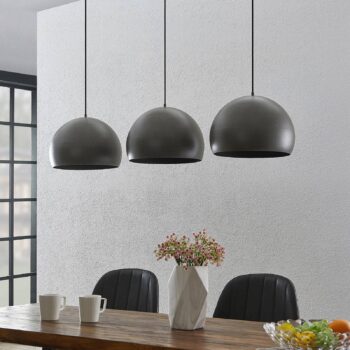 Lindby Tarjei závesná lampa, 146 cm, tmavosivá - Image 2