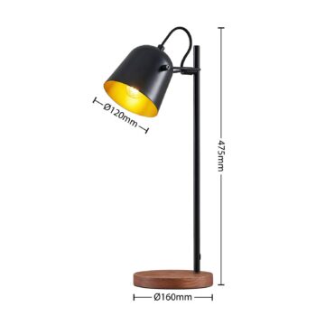 Lindby Adalin stolná lampa, čierna - Image 2