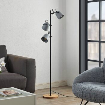 Lindby Adalin stojaca lampa, sivá