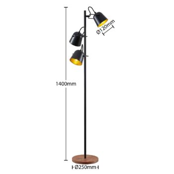 Lindby Adalin stojaca lampa, čierna - Image 2