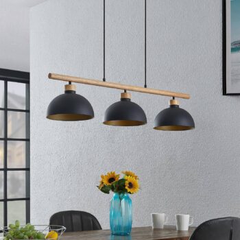 Lindby Tirzana závesná lampa, 3-plameňová, čierna - Image 2