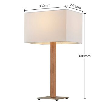 Lucande Heily stolná lampa, hranatá, biela - Image 2