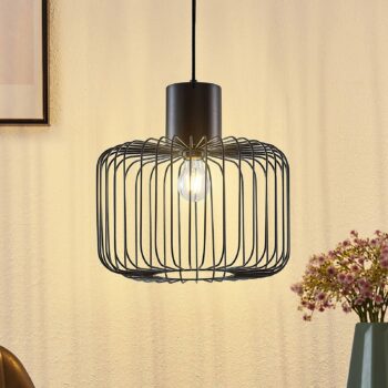 Lindby Vatiki závesná lampa klietkové tienidlo 1pl