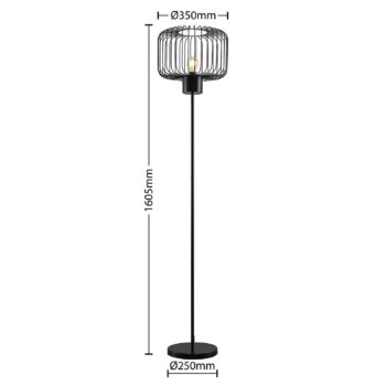 Lindby Vatiki stojaca lampa s klietkovým tienidlom - Image 2
